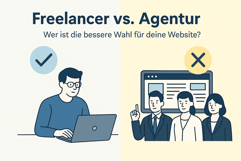 Freelancer vs. Agentur – Wer ist die bessere Wahl für deine Website?