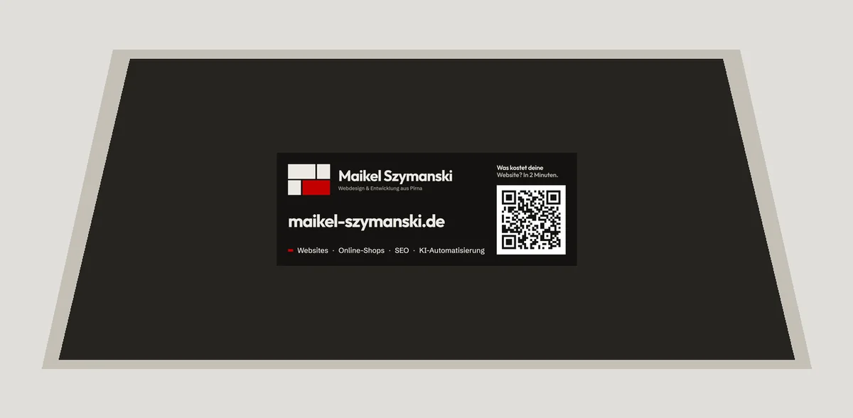 Skizze: Heckscheibe im Querschnitt mit mittig gesetztem Aufkleberband